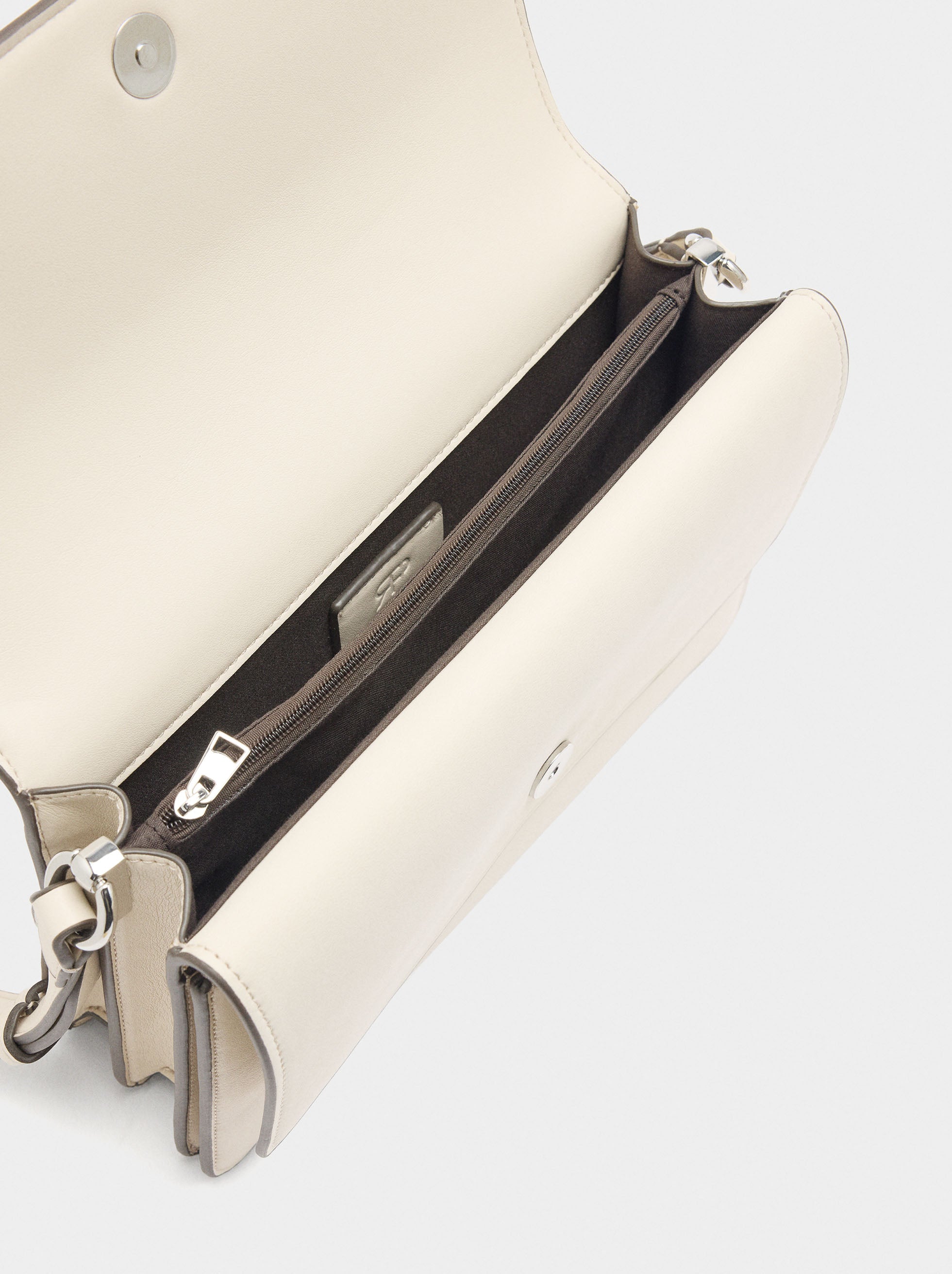 Bolso Bandolera Con Solapa Doble