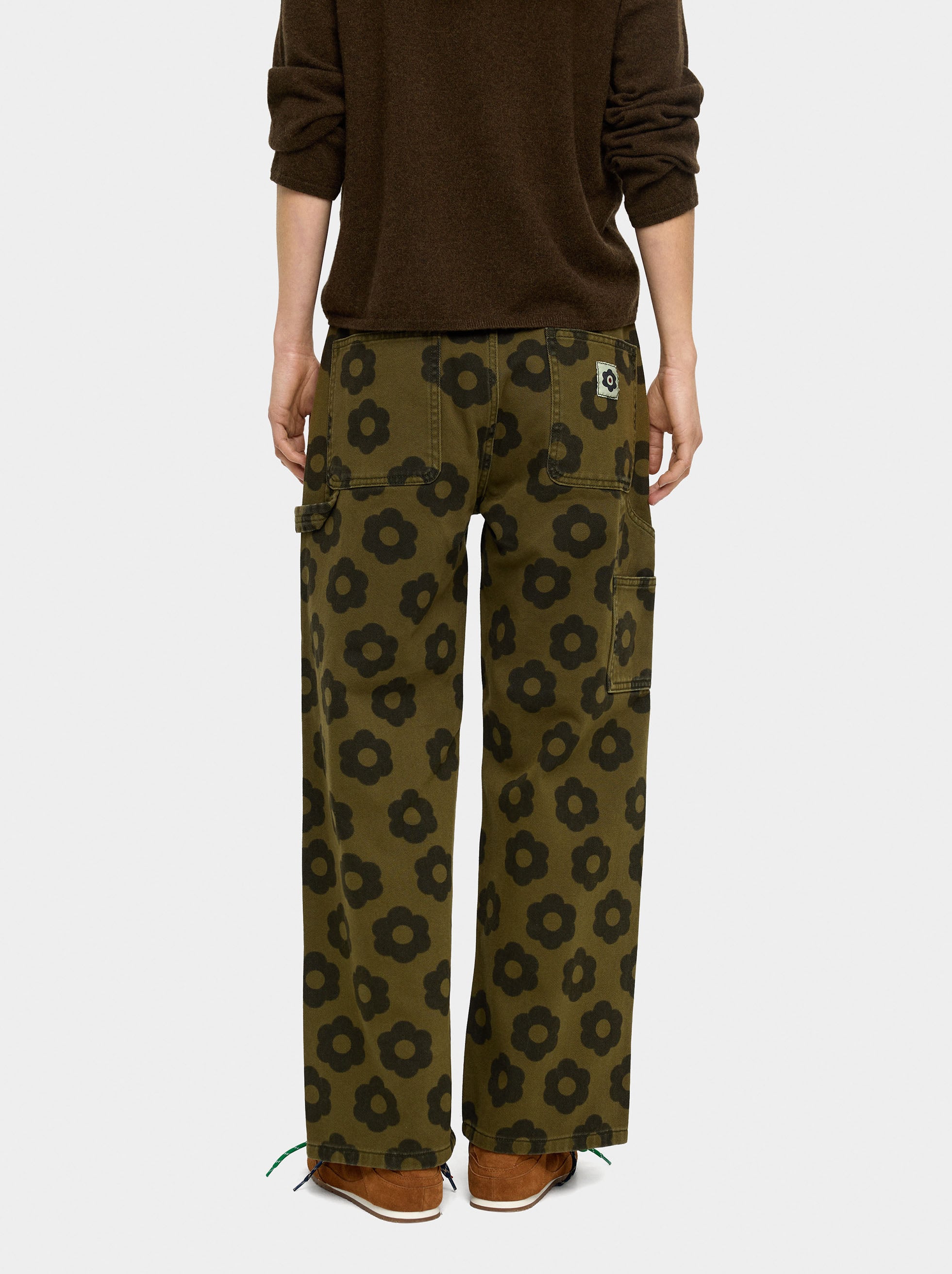 Pantalón Vaquero Estampado Floral