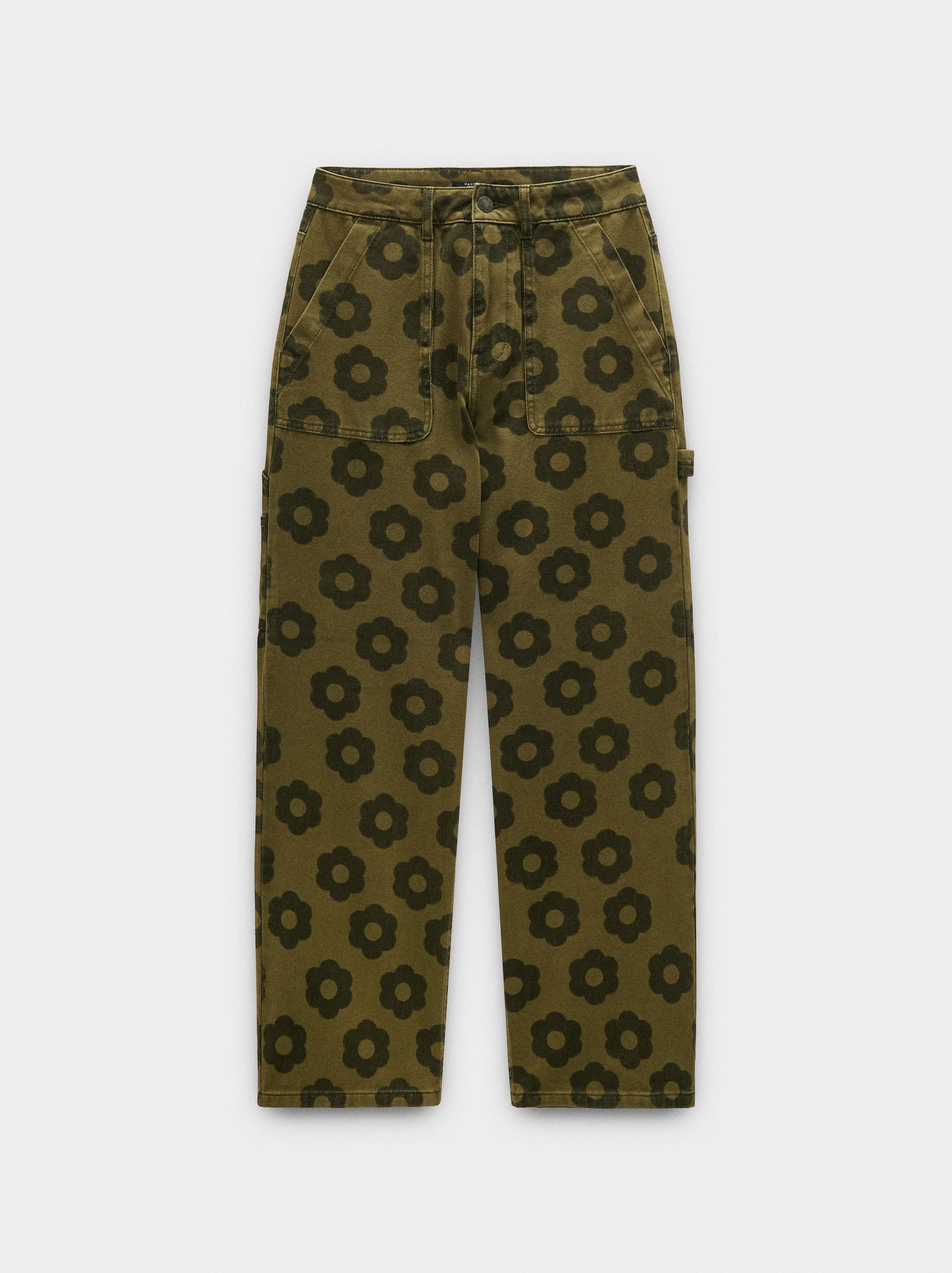 Pantalón Vaquero Estampado Floral
