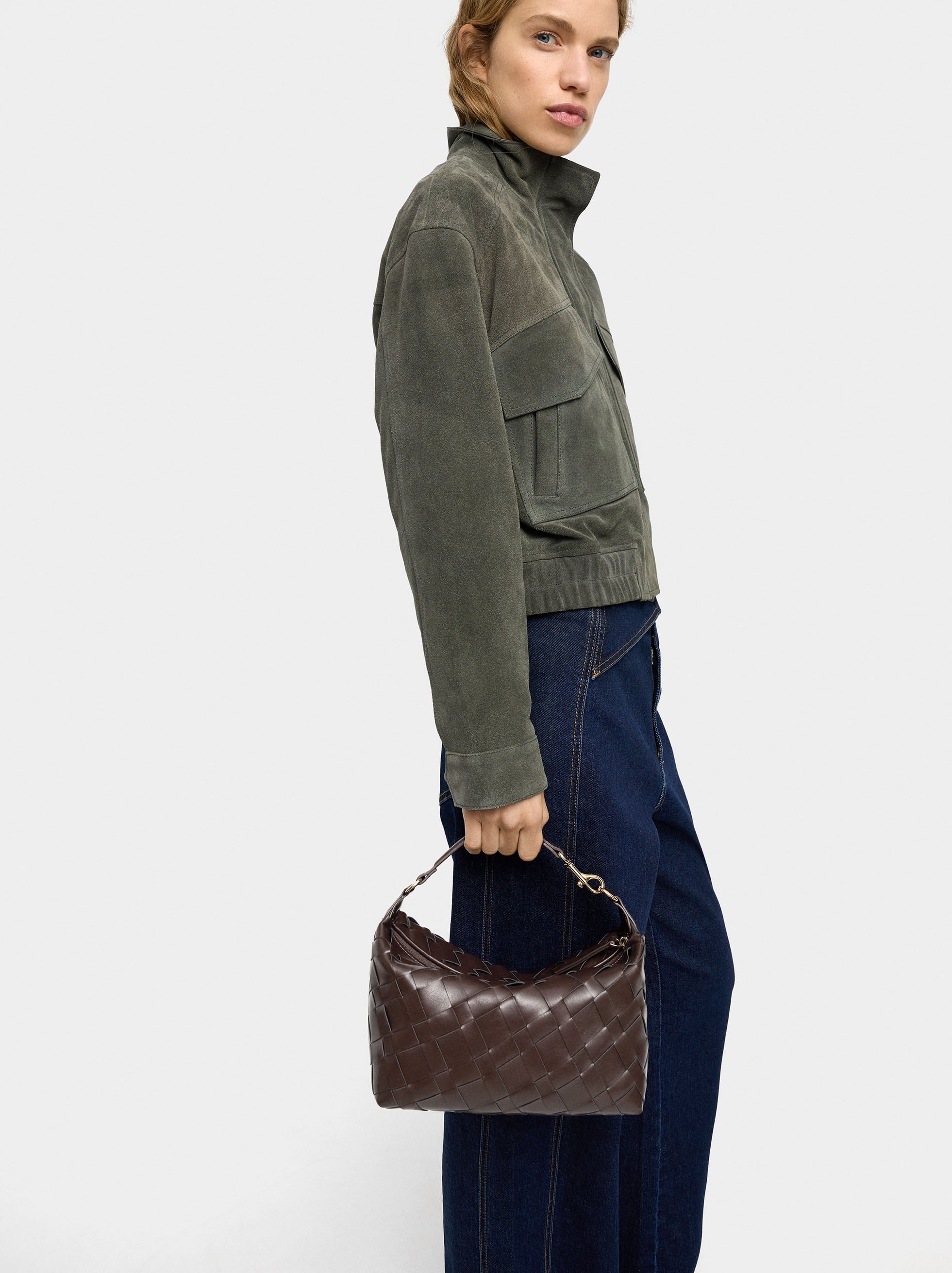 Bolso De Mano Trenzado