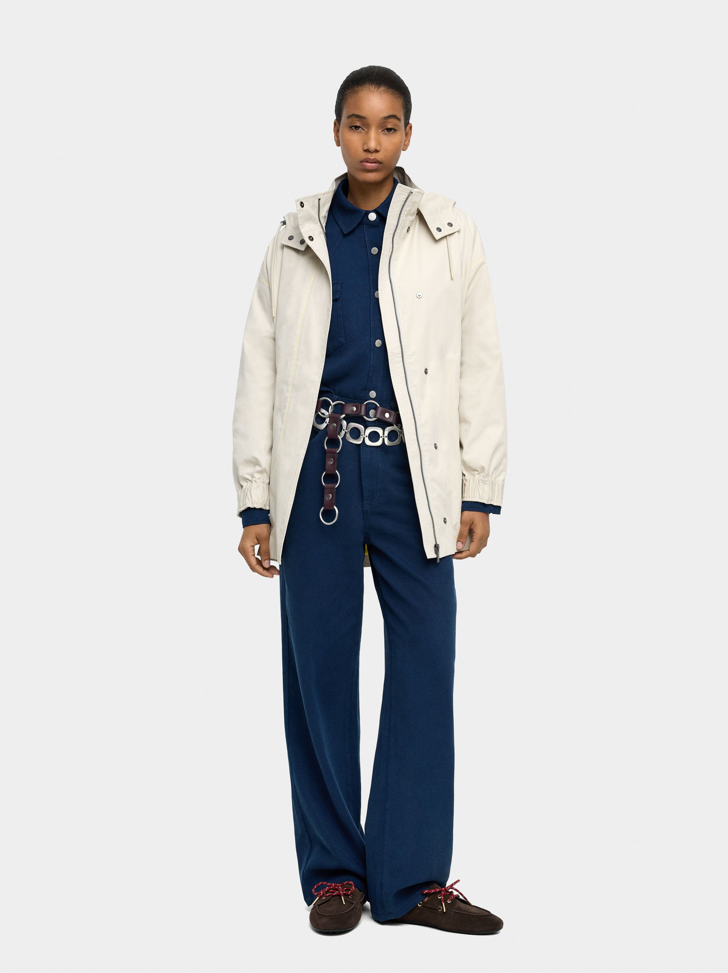 Chaqueta De Algodón Con Capucha