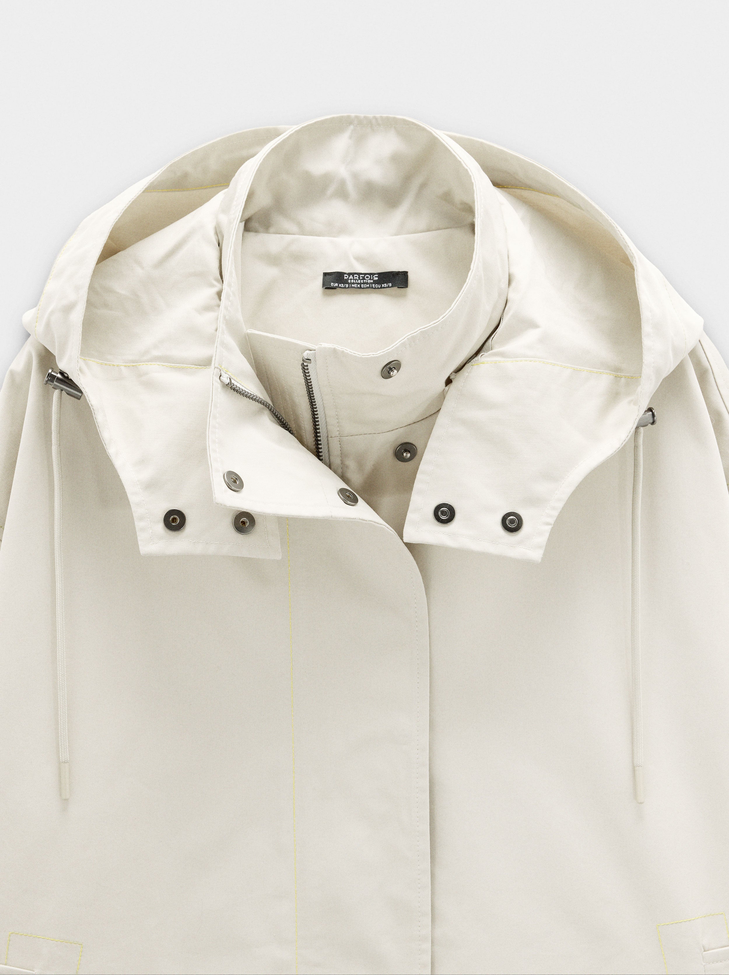 Chaqueta De Algodón Con Capucha