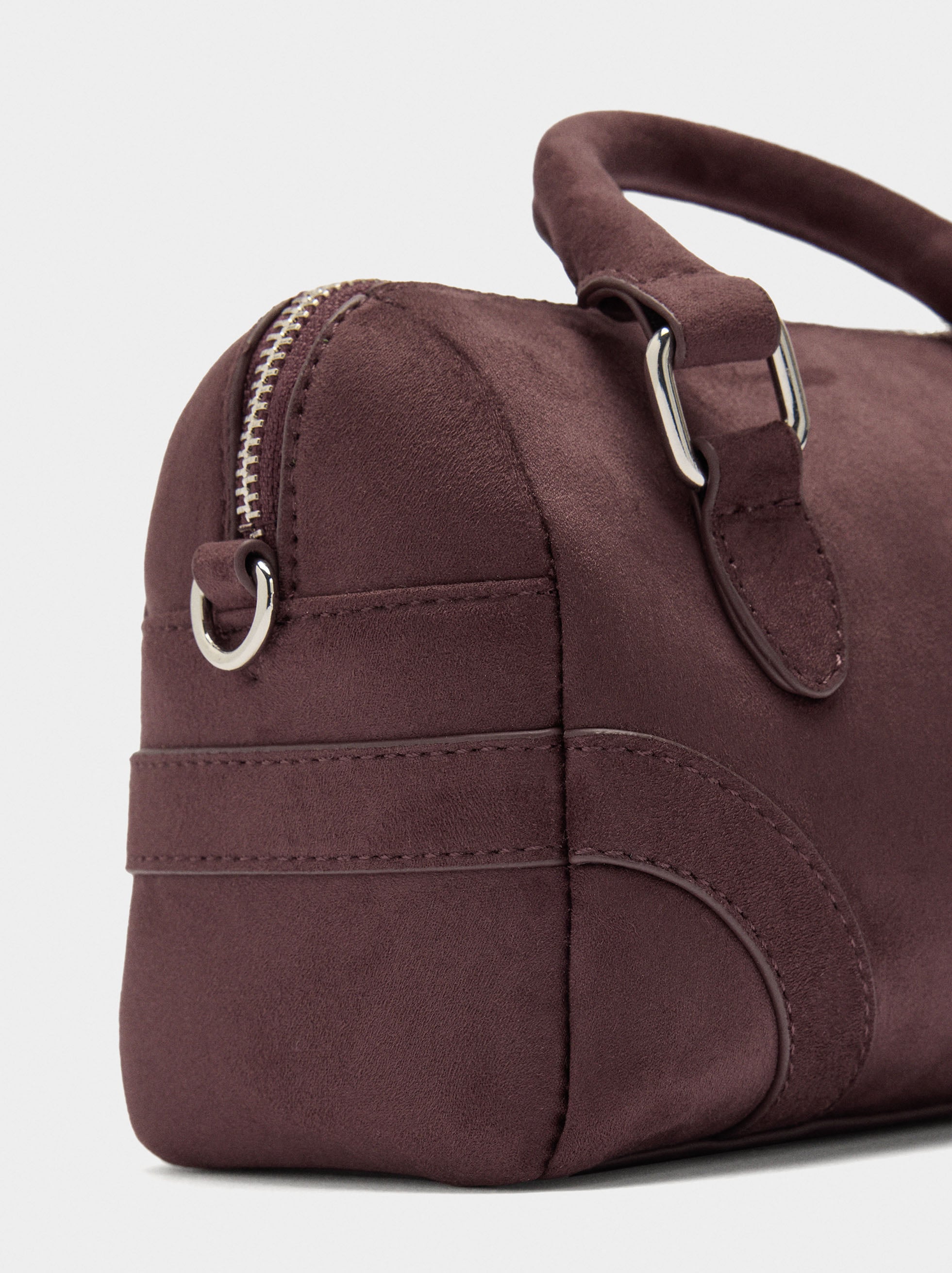 Bolso Tote Efecto Piel Con Colgante
