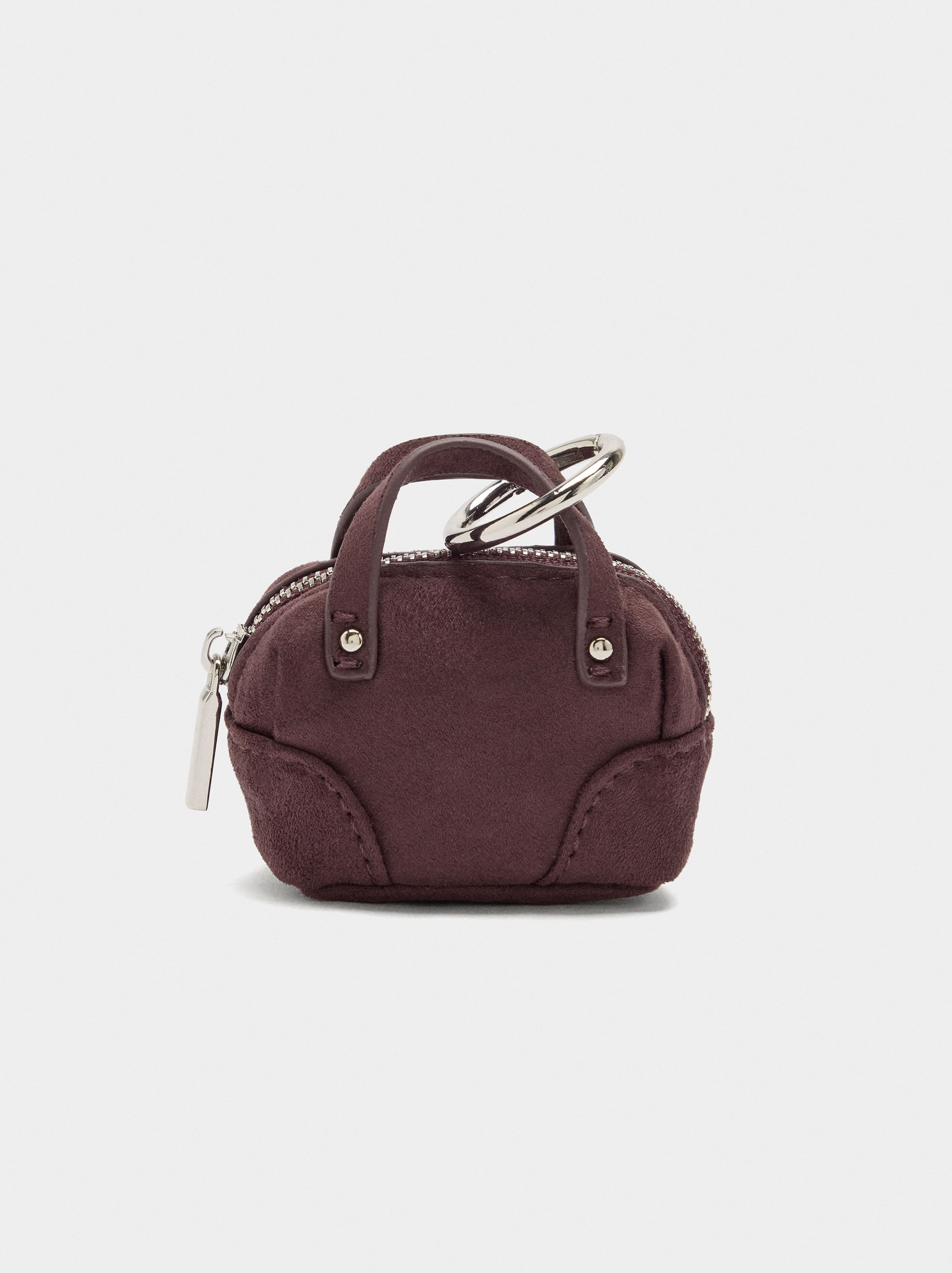 Bolso Tote Efecto Piel Con Colgante