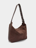Bolso De Hombro De Piel Serraje L