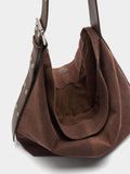 Bolso De Hombro De Piel Serraje L