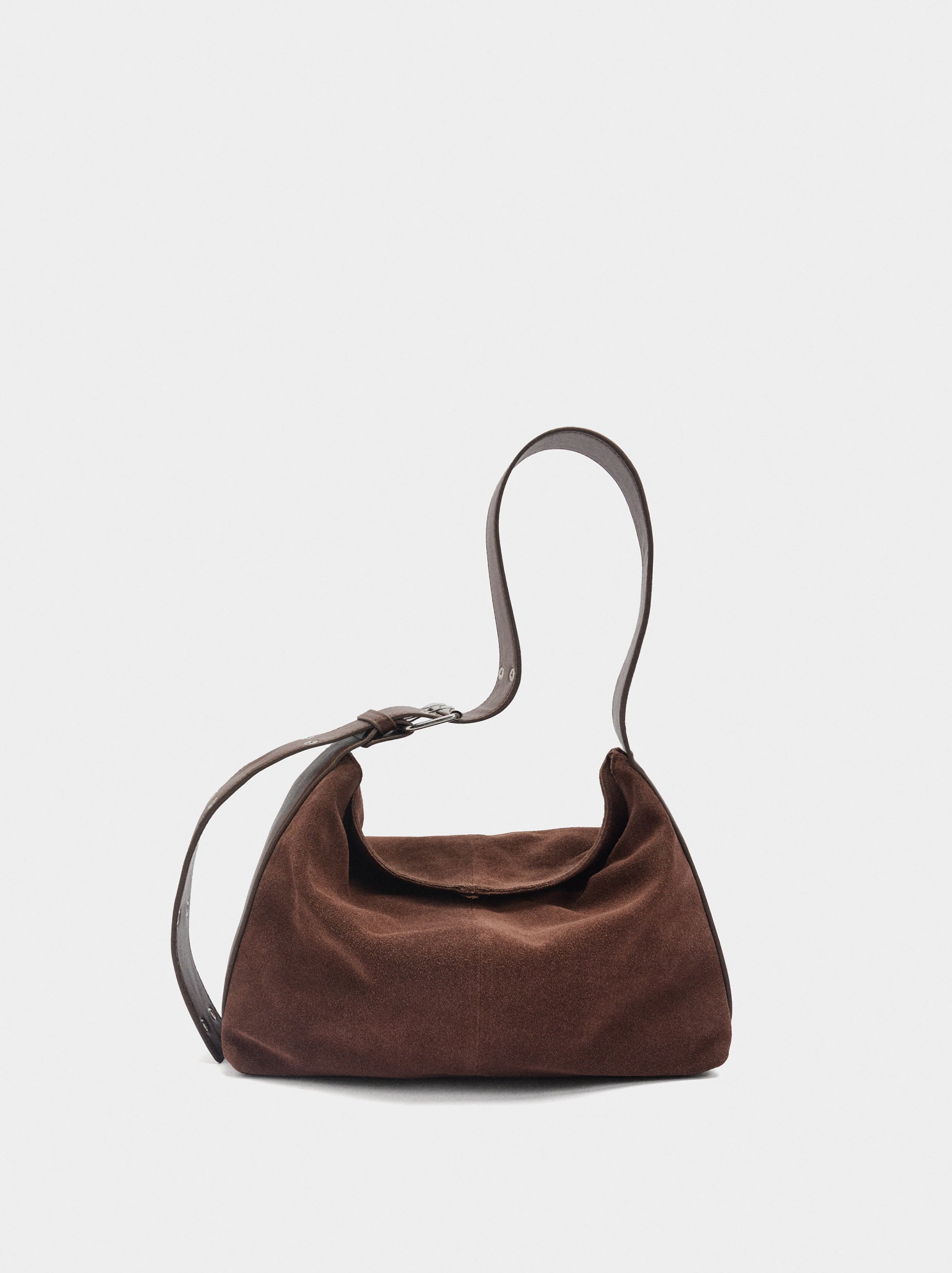 Bolso De Hombro De Piel Serraje M
