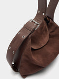 Bolso De Hombro De Piel Serraje M