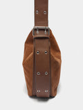 Bolso De Hombro De Piel Serraje M