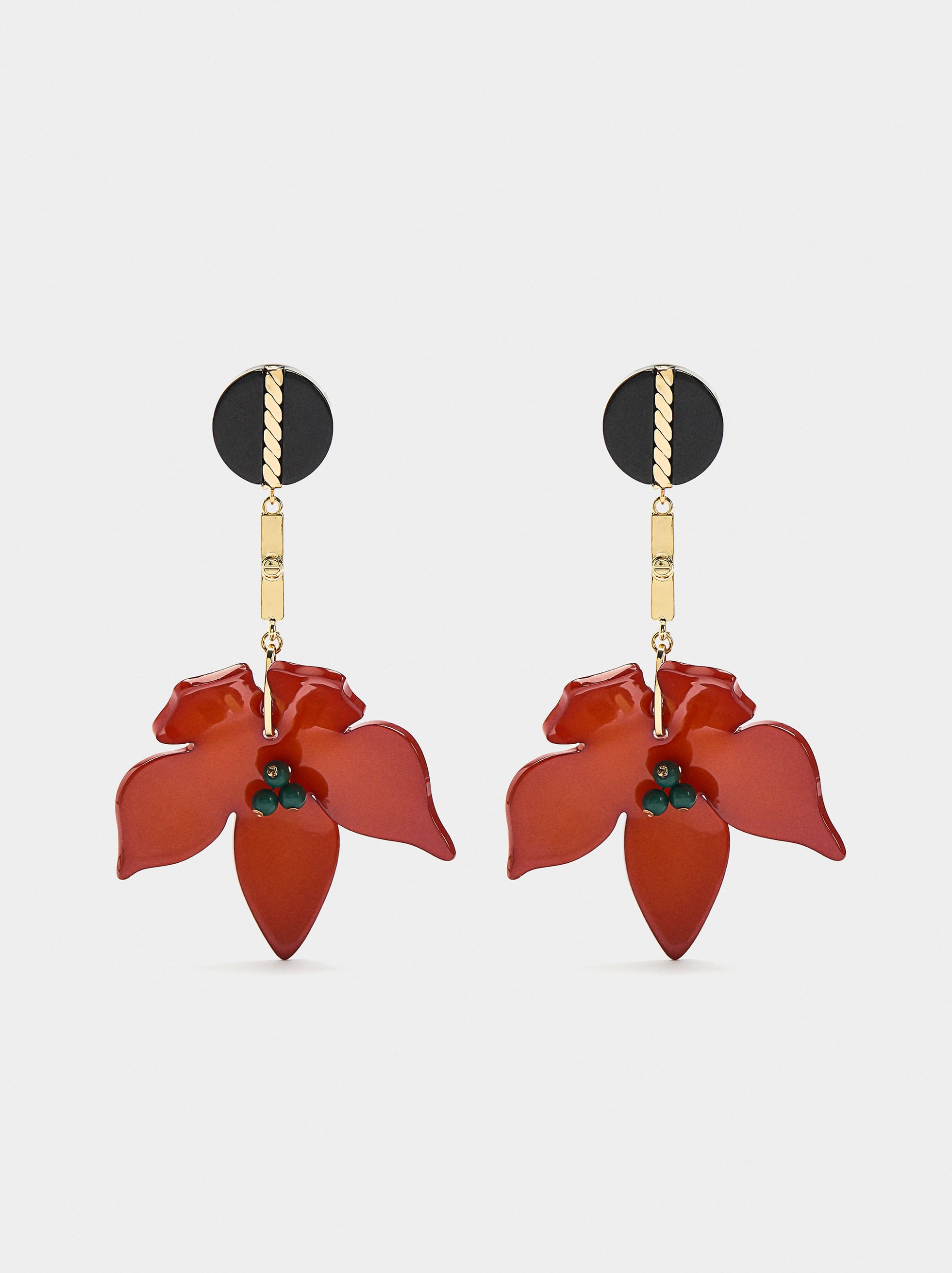 Pendientes De Flor De Resina