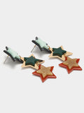 Pendientes Largos Con Estrellas Multicolor