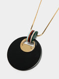 Collar Largo Con Colgante De Resina