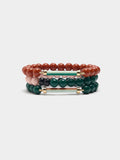 Set De Pulseras Elásticas Con Cuentas De Resina
