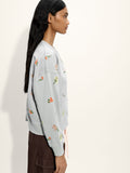 Sudadera Con Bordados 100% Algodón