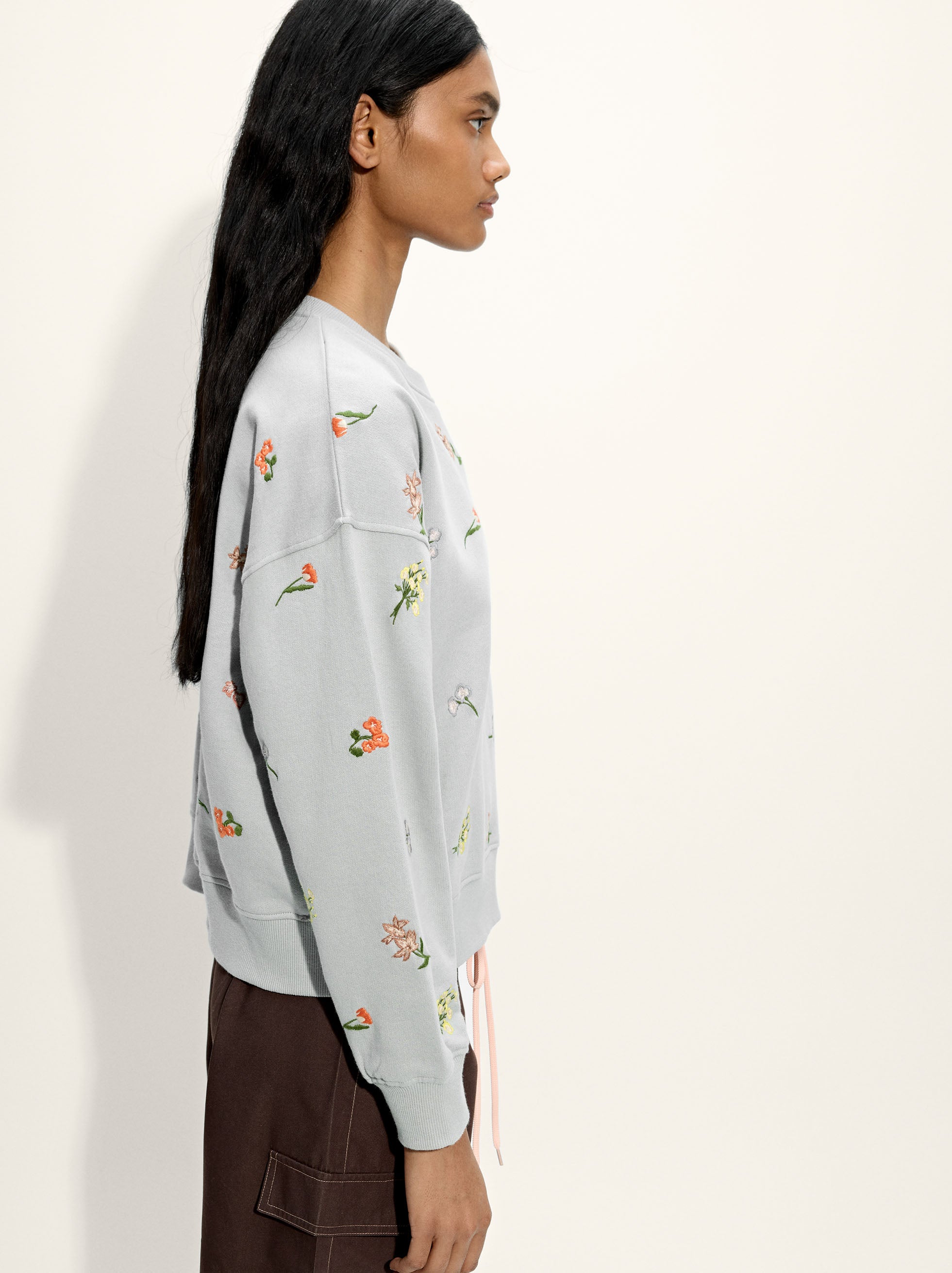 Sudadera Con Bordados 100% Algodón