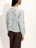 Sudadera Con Bordados 100% Algodón
