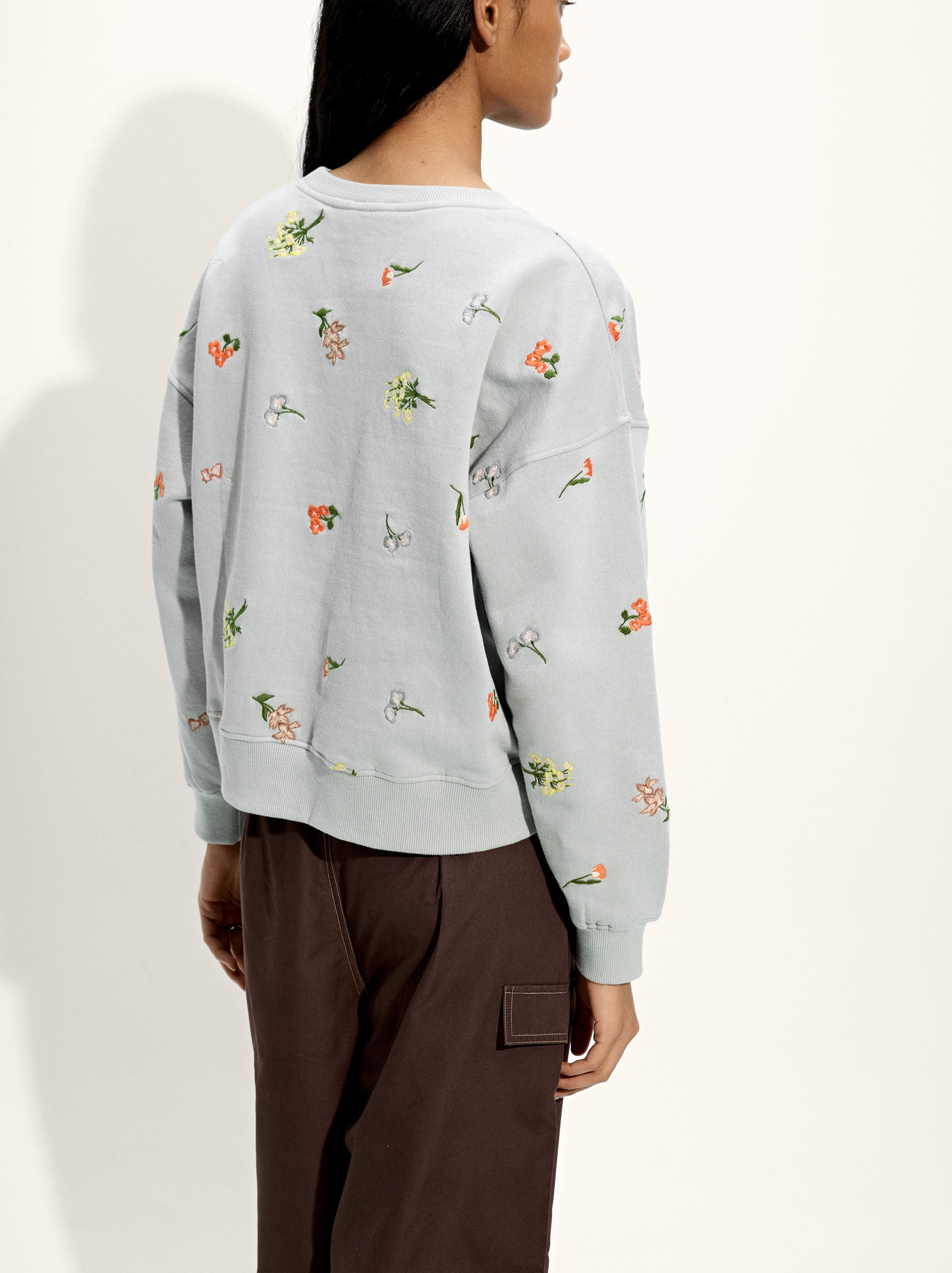 Sudadera Con Bordados 100% Algodón
