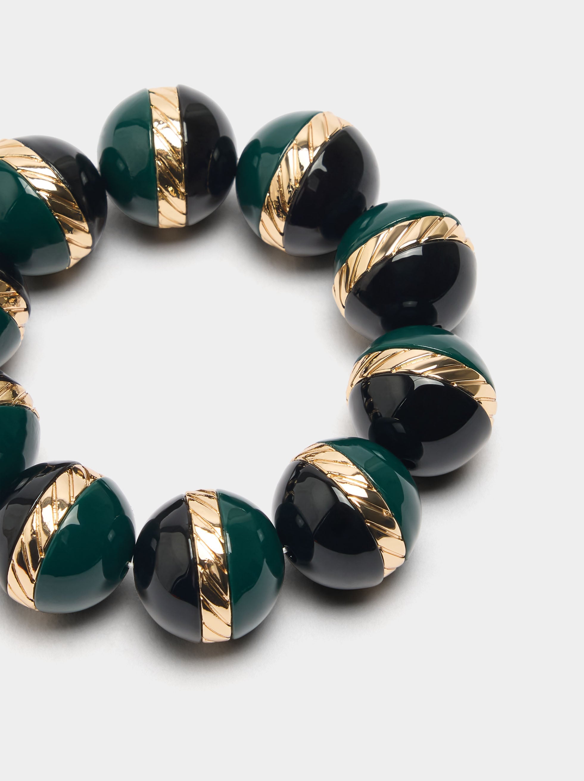 Pulsera Elástica Con Cuentas De Resina