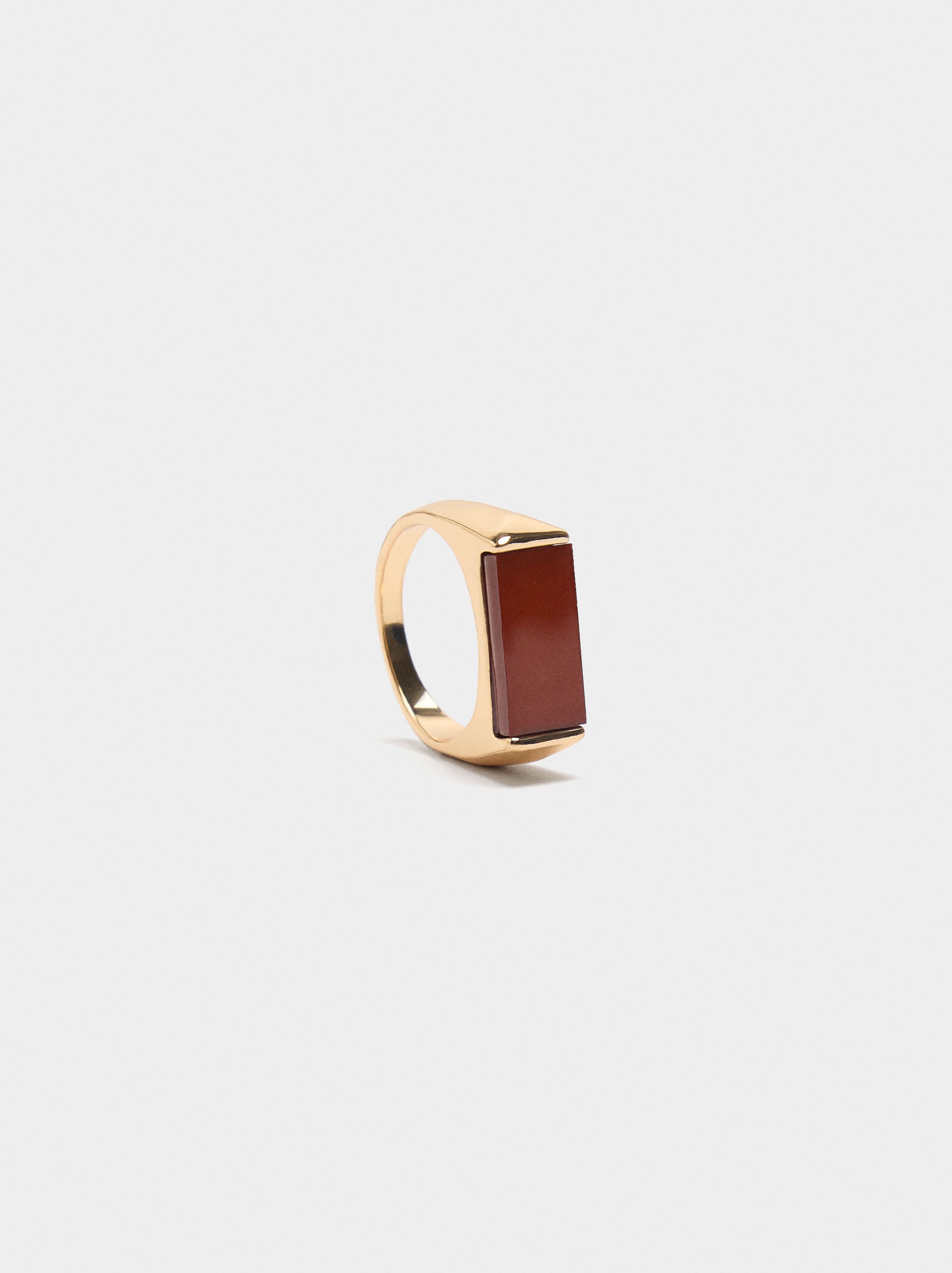 Anillo Plano Con Resina