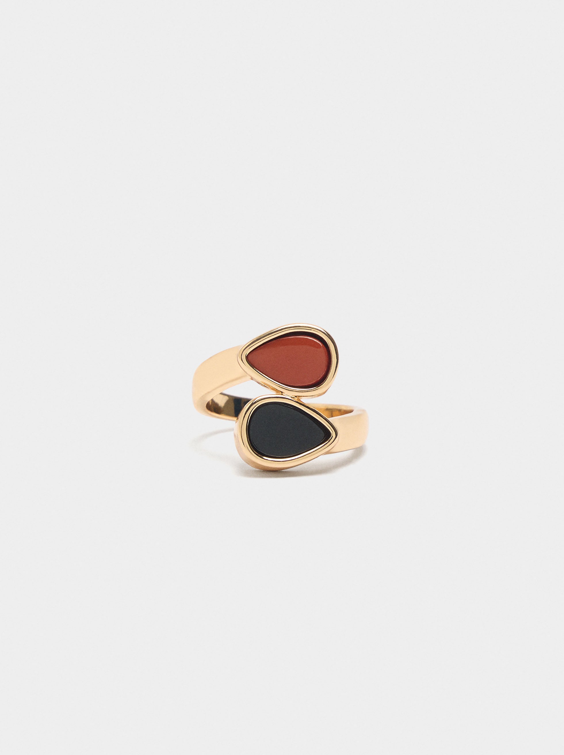 Anillo Cruzado Con Lágrimas