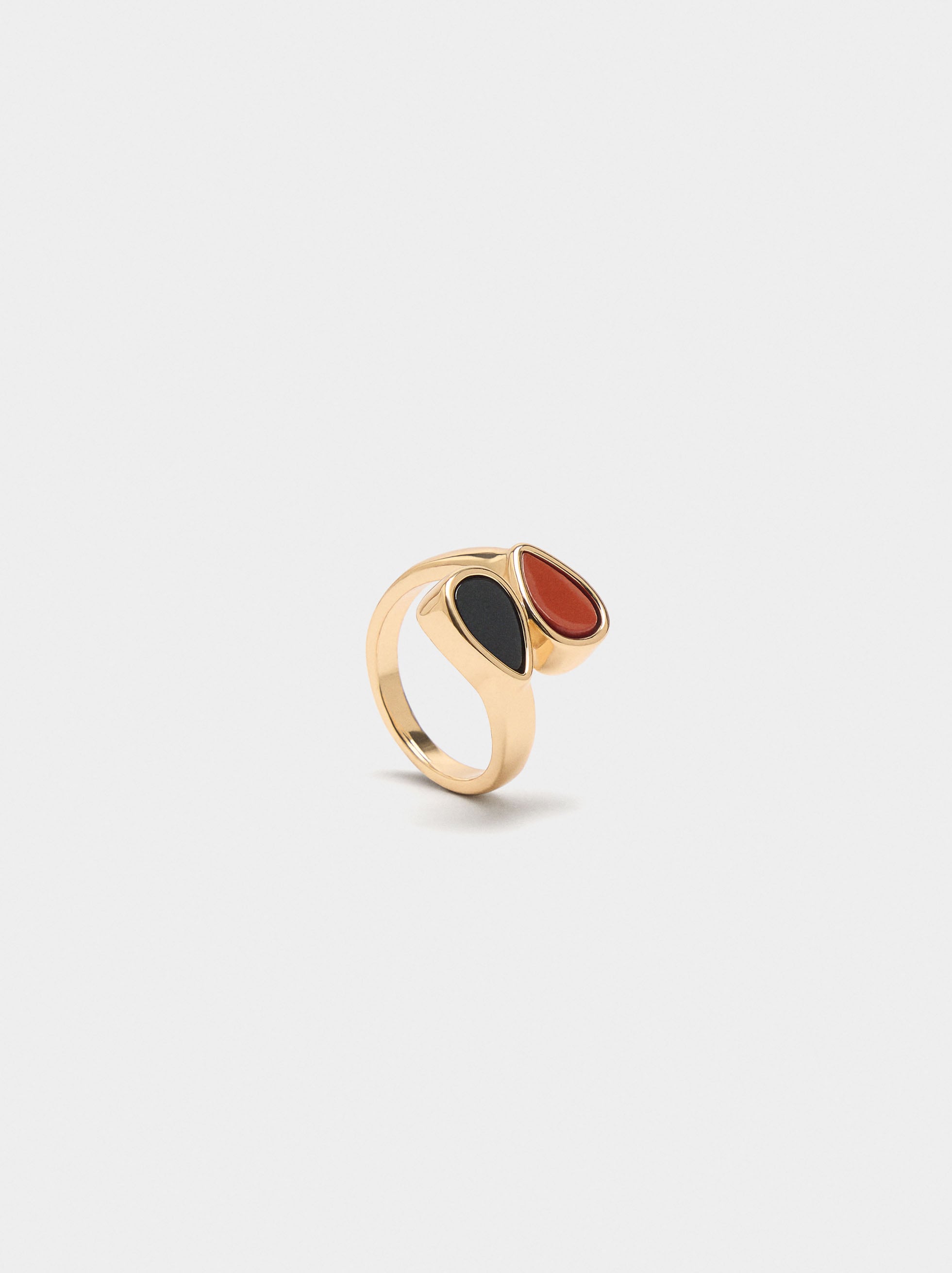 Anillo Cruzado Con Lágrimas