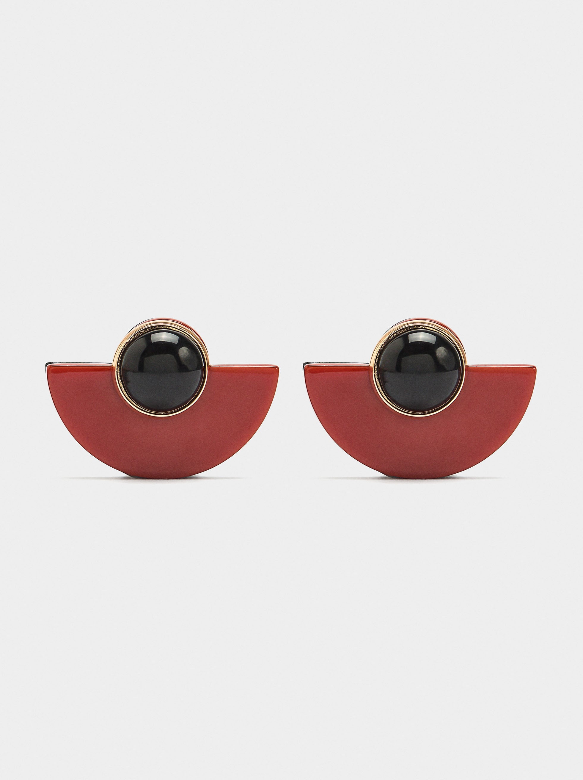 Pendientes Abanico Con Resina