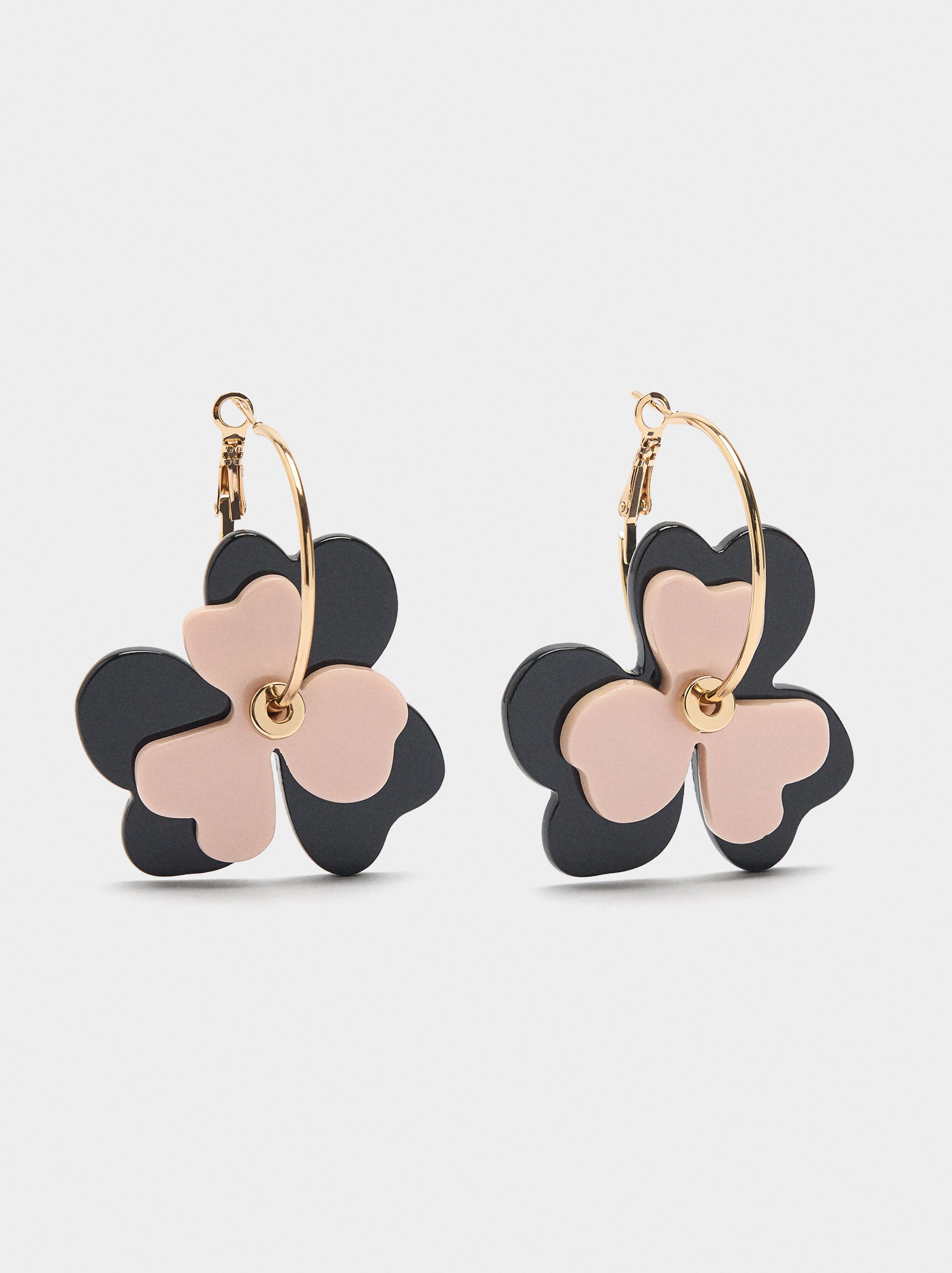 Aros Con Flores De Resina