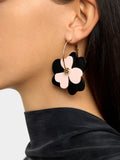Aros Con Flores De Resina