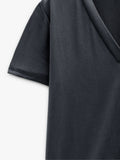 Camiseta Básica Con Escote En Pico