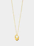 Collar Colgante De Aro Con Piedras - Baño De Oro 18k