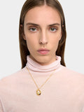 Collar Colgante De Aro Con Piedras - Baño De Oro 18k