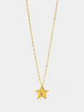 Collar Colgante Estrella Con Piedras - Baño De Oro 18k