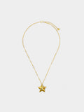 Collar Colgante Estrella Con Piedras - Baño De Oro 18k