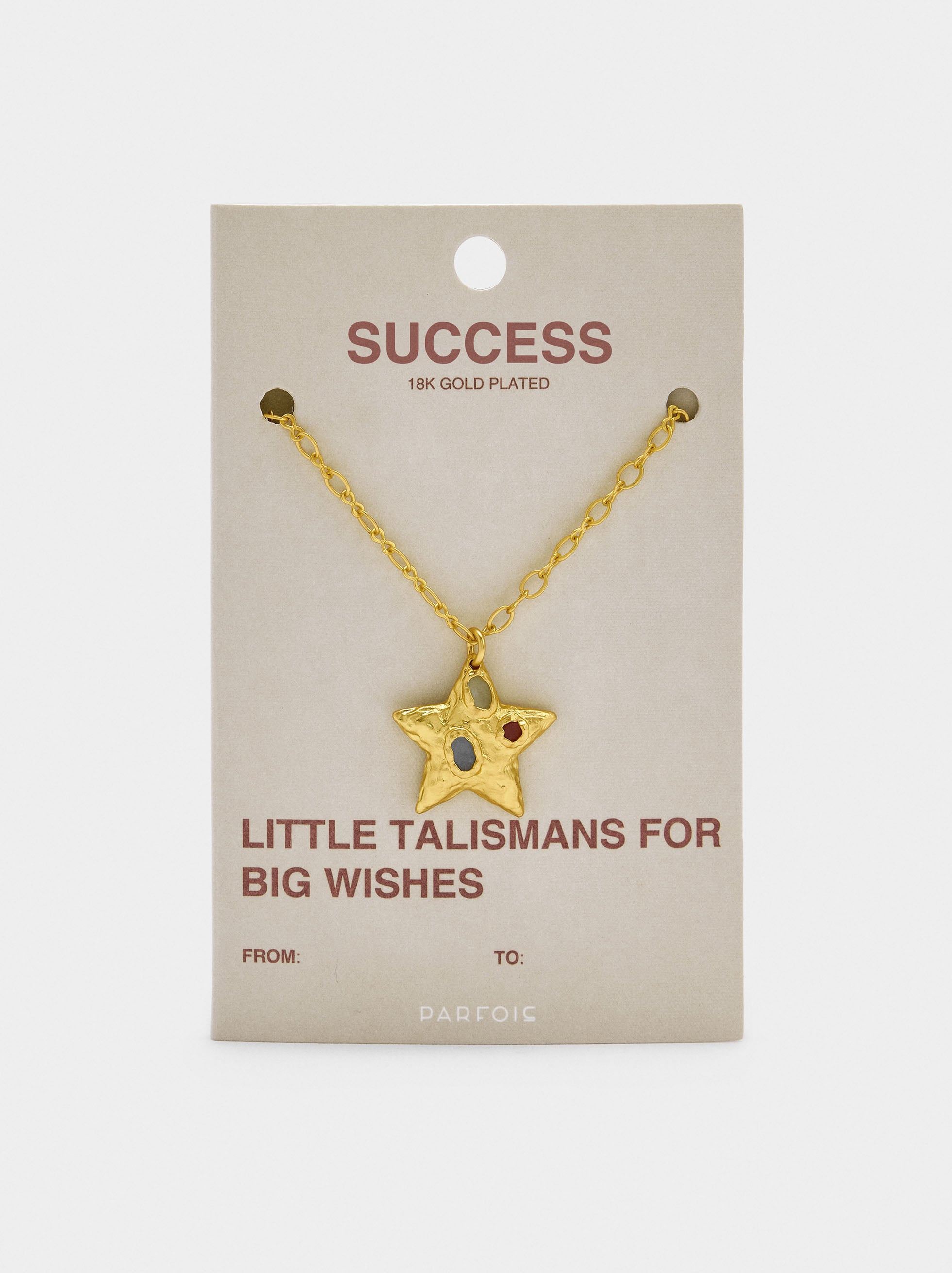 Collar Colgante Estrella Con Piedras - Baño De Oro 18k