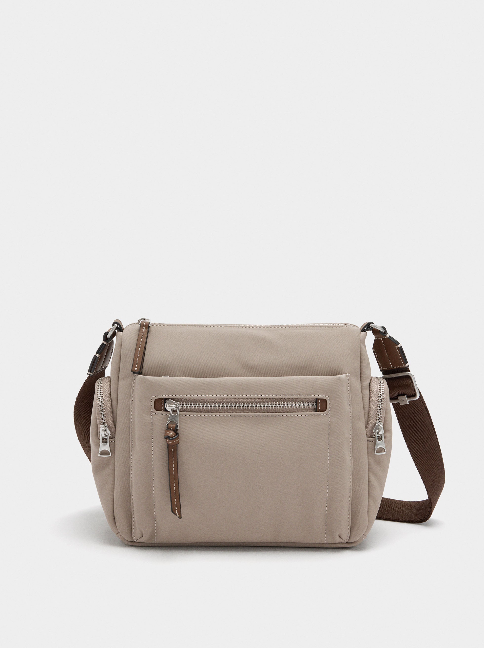 Bolso Bandolera Con Bolsos Exteriores