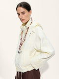 Chaqueta Con Capucha Y Cuello Alto