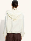 Chaqueta Con Capucha Y Cuello Alto