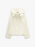 Chaqueta Con Capucha Y Cuello Alto