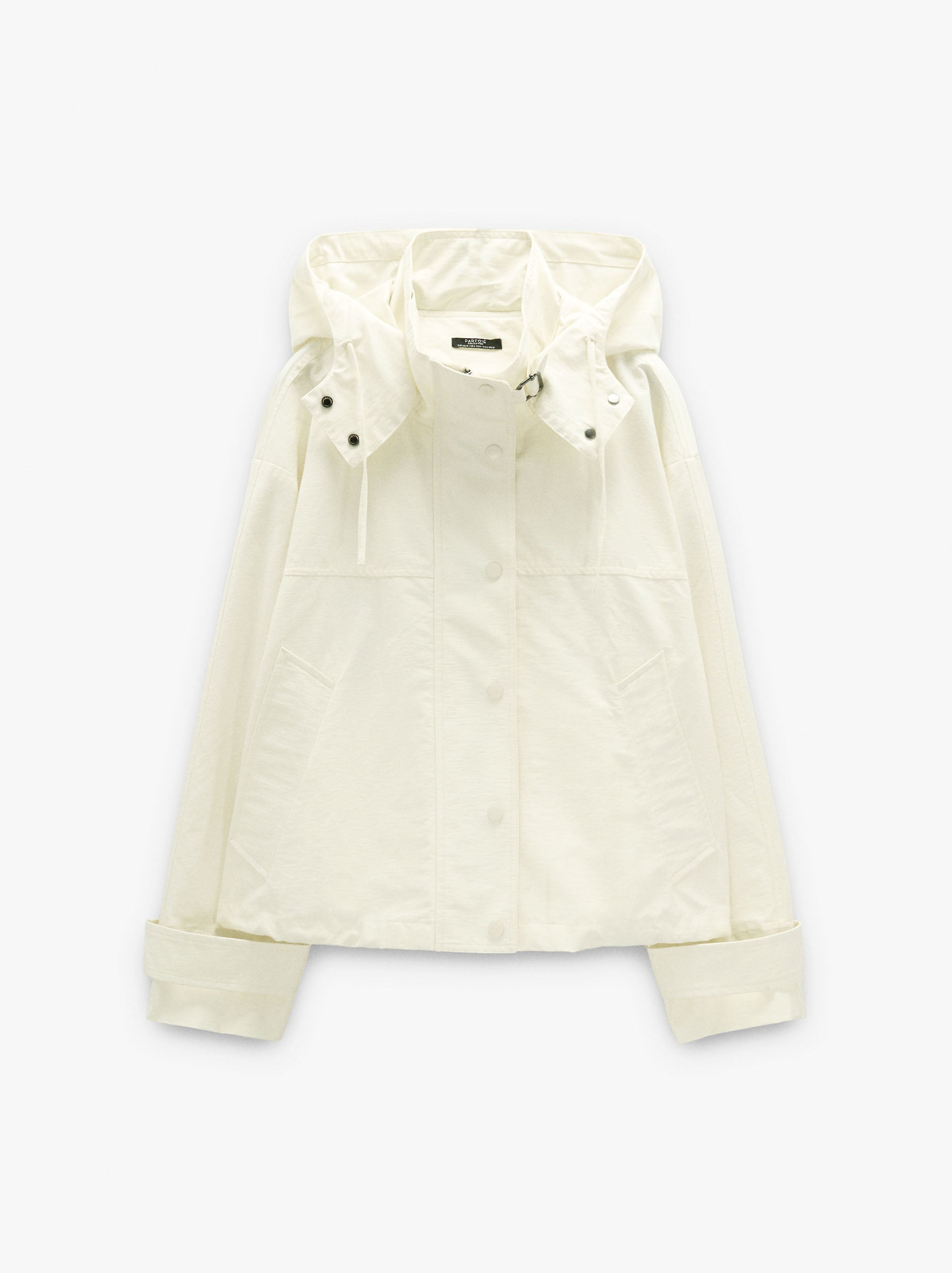Chaqueta Con Capucha Y Cuello Alto