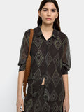 Camisa Con Estampado De Rombos