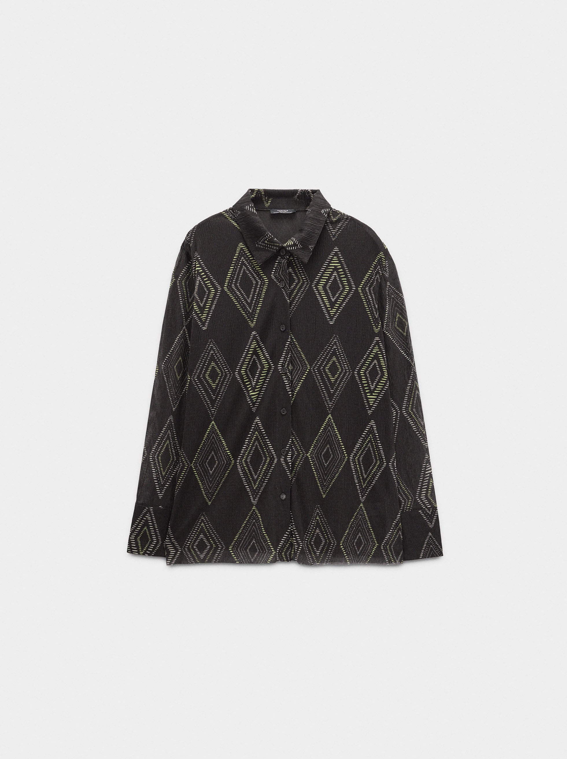 Camisa Con Estampado De Rombos