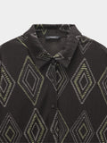 Camisa Con Estampado De Rombos