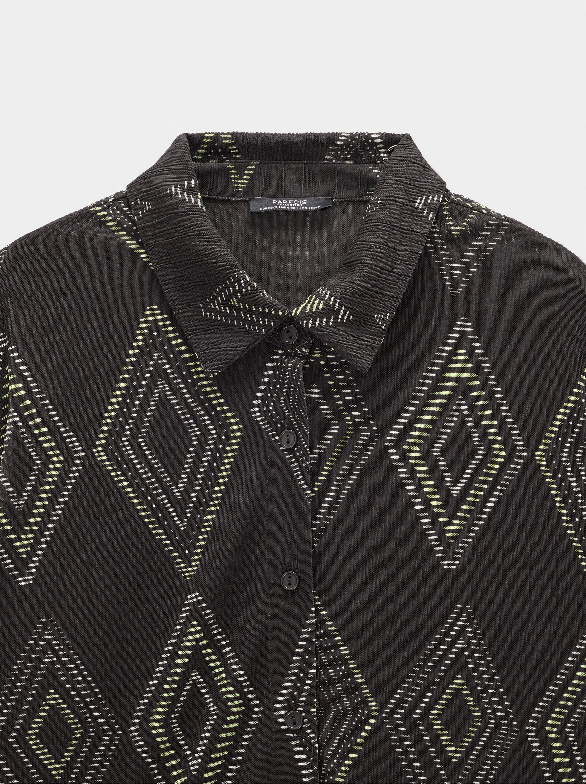 Camisa Con Estampado De Rombos