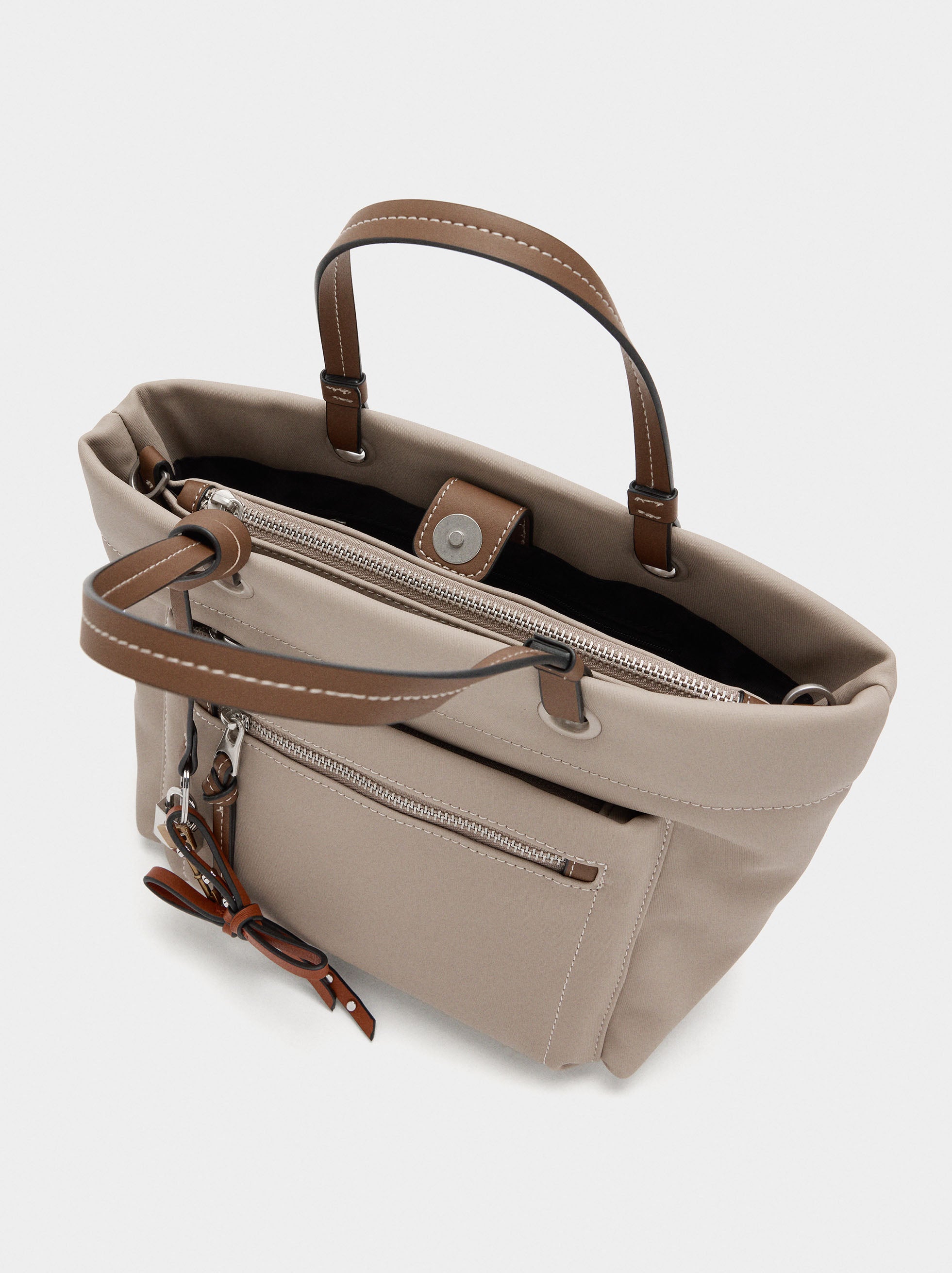 Bolso Tote Con Penduro