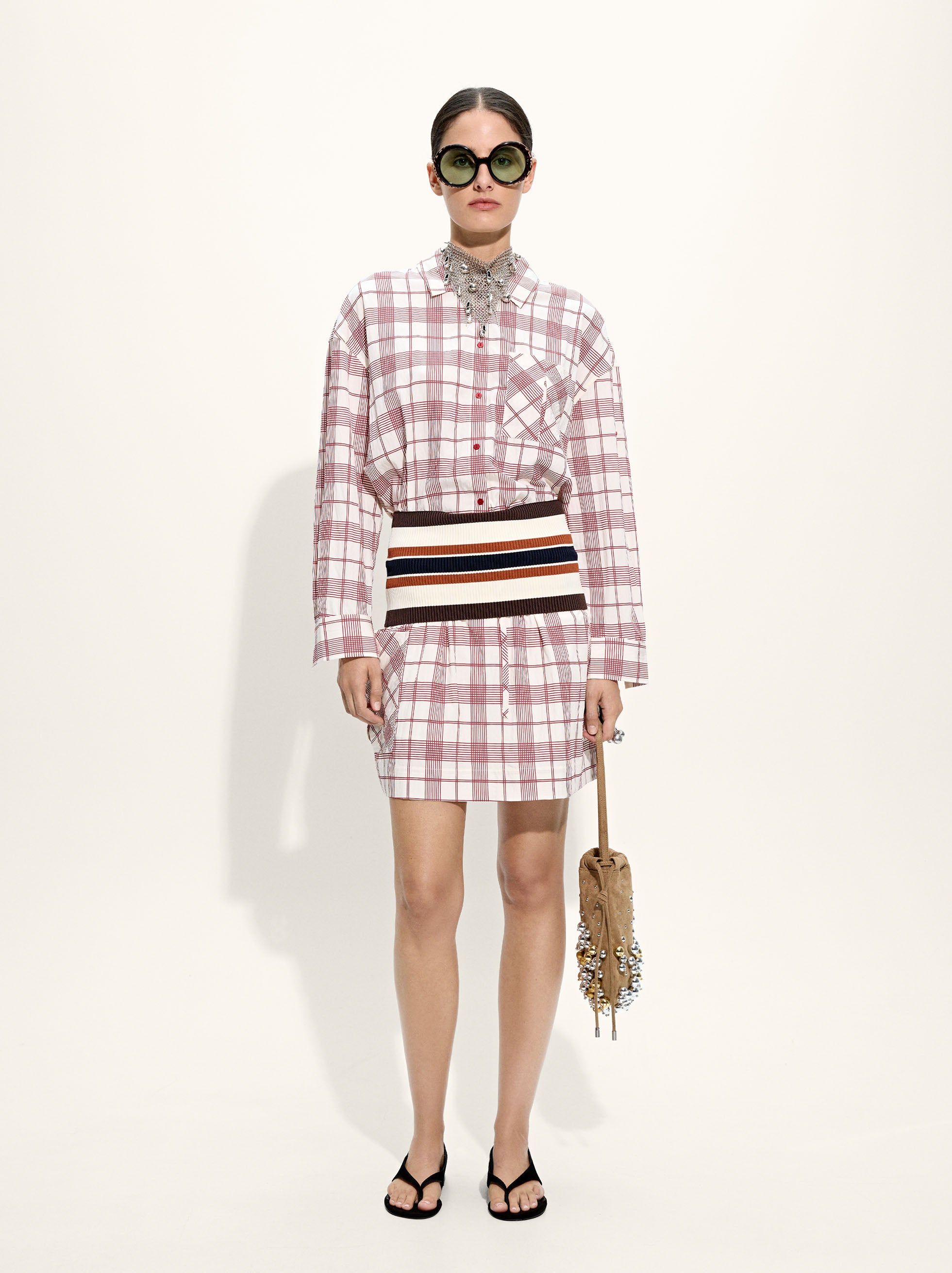 Camisa Con Bolsillo A Cuadros