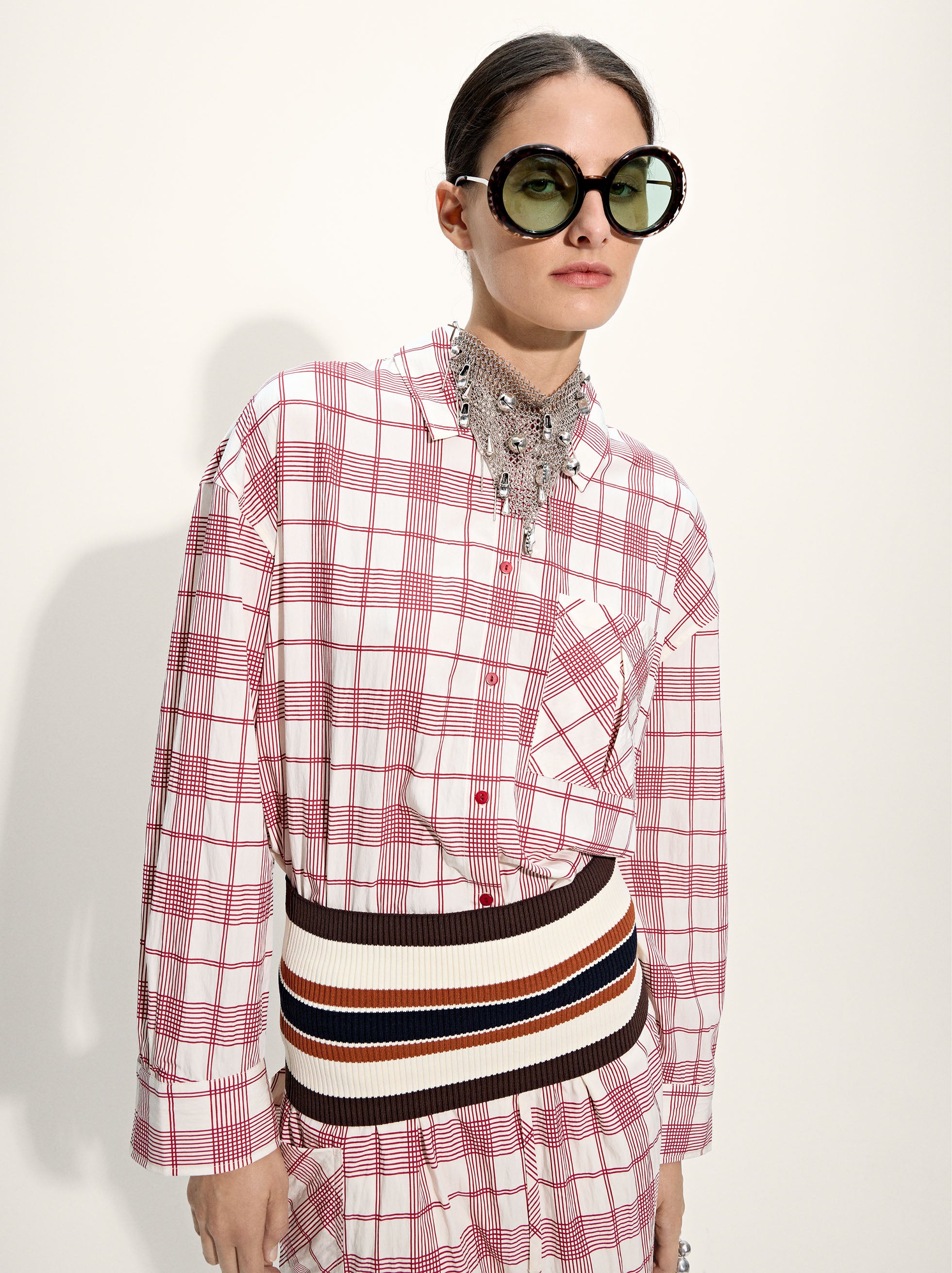 Camisa Con Bolsillo A Cuadros
