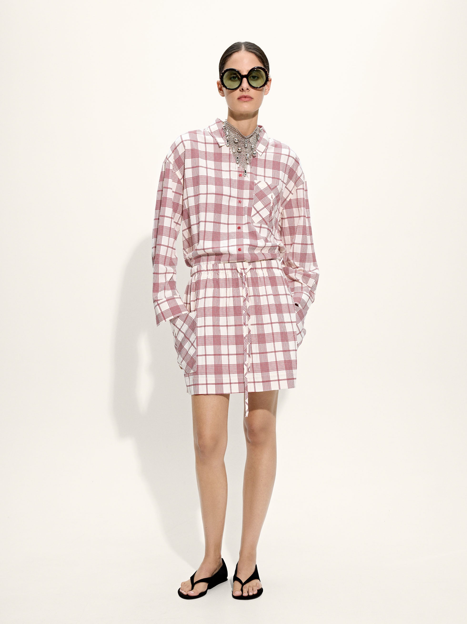 Camisa Con Bolsillo A Cuadros