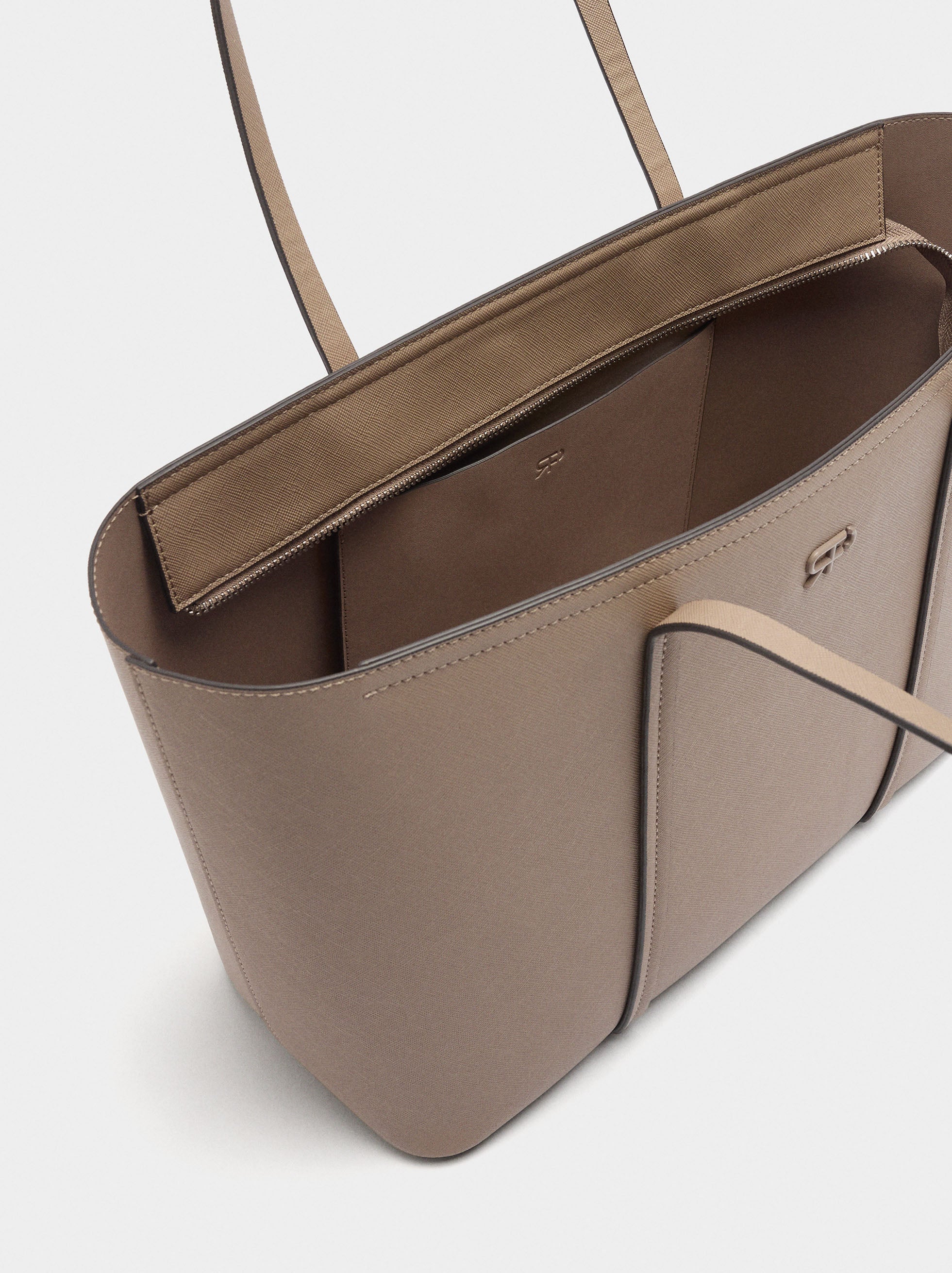 Bolso Shopper Con Textura