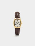 Reloj Rectangular Con Pulsera Efecto Piel