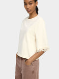 Blusa Con Detalles Crochet 100% Algodón